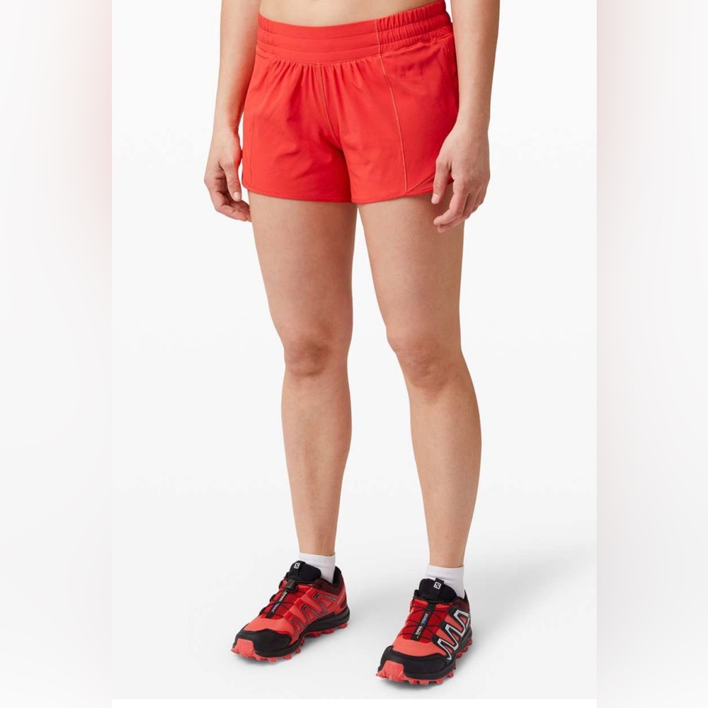 lululemon hotty hot short 4” carnation red